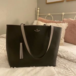 Kate Spade Large Black Leather Tote Bag